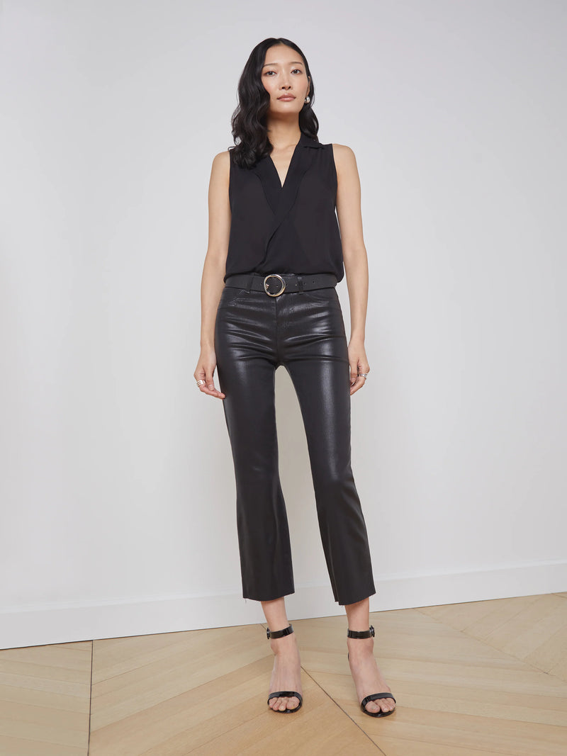 Kendra Crop Flare Coated